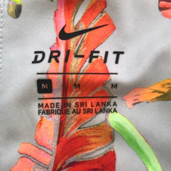 NIKE Size M multi bird/ leaf print sports leggings - Picture 3 of 9